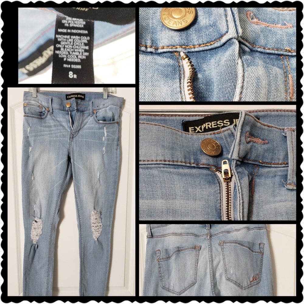 Express Distressed Denim Jeans